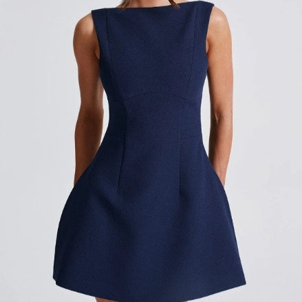 Sexy Rückenfreies Mini-Kleid – Sommer Street Style